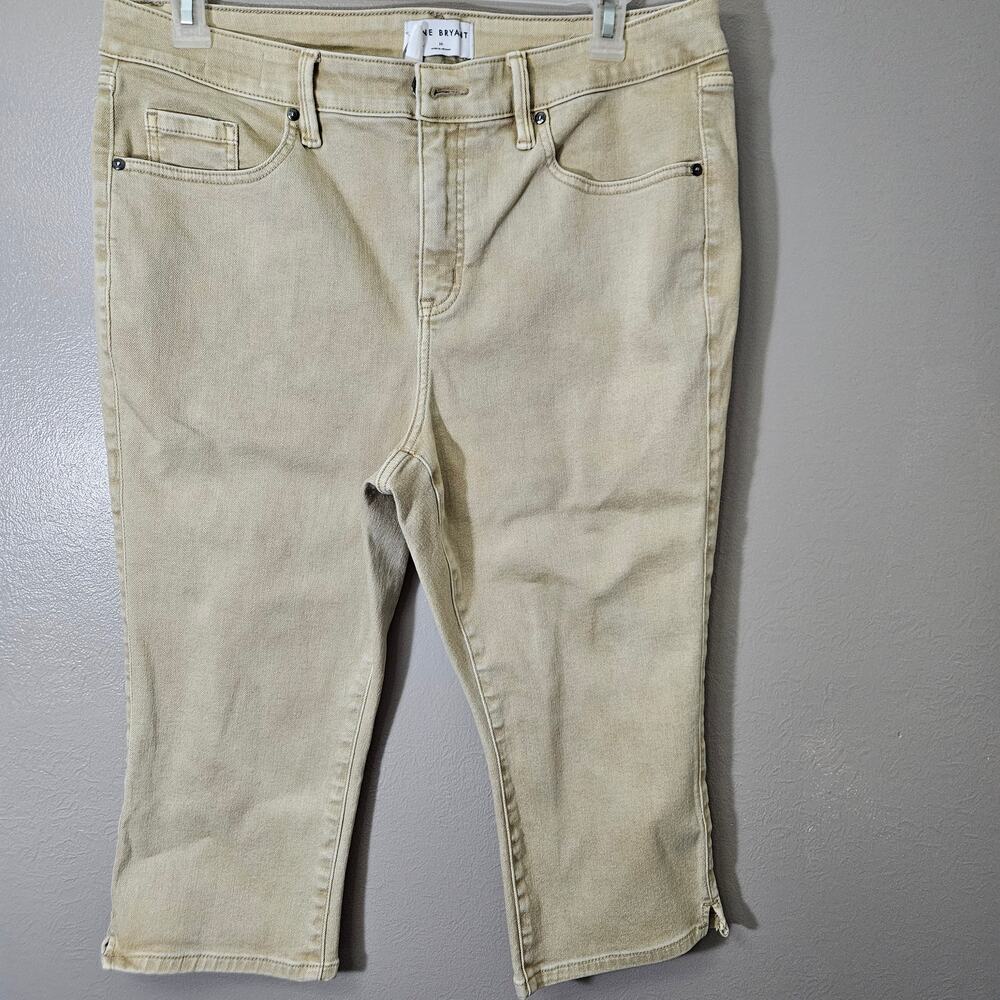 Lane Bryant New w/ Tags Tan Denim Capris Women's 16 Stretch Earthy Casual Y2K